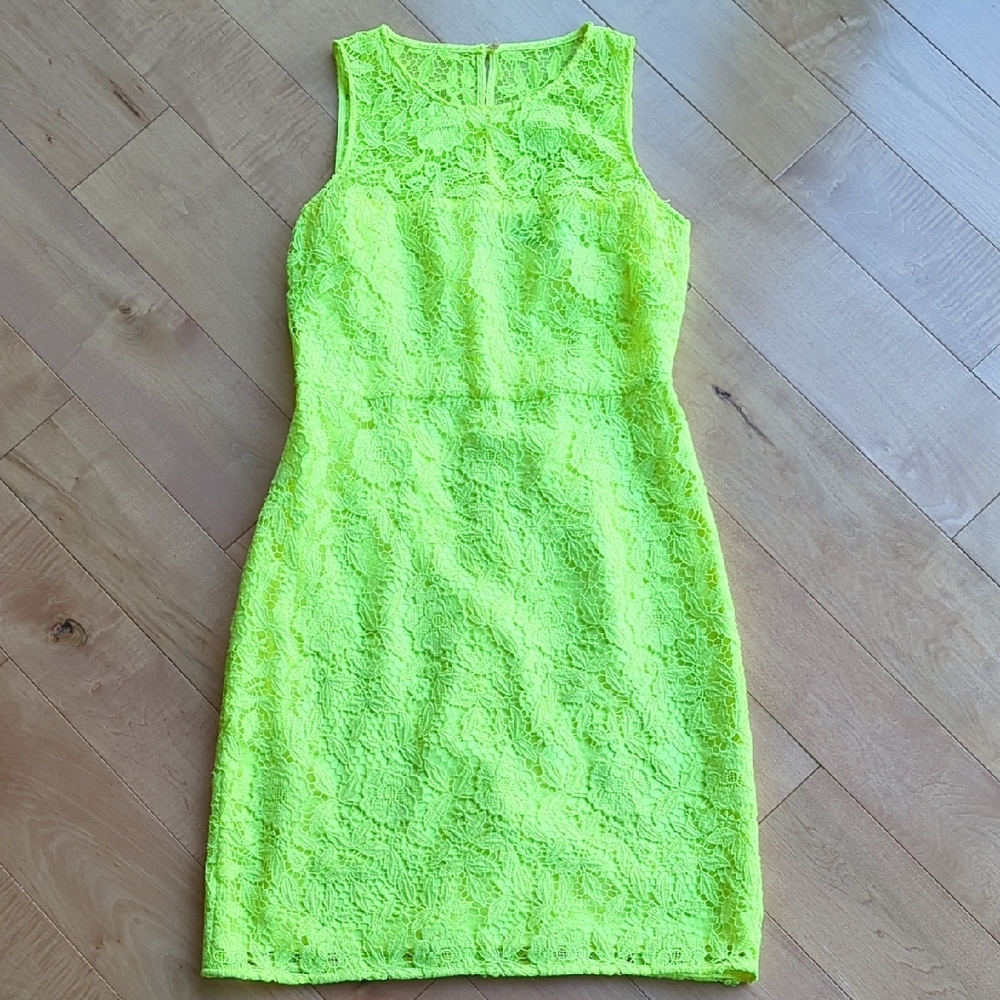 Neon Green Lace Dress